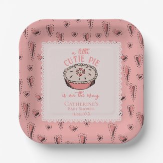 Pink Little Cutie Pie Autumn Baby Girl Shower