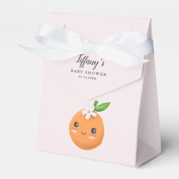 Pink Little Cutie Theme Baby Shower Favor Box