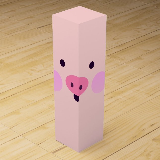 Pink Little Piggy Wine Gift Box (Front)