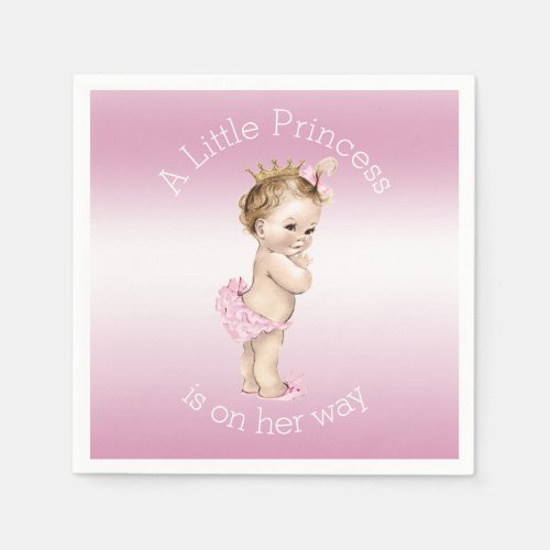 Pink Little Princess Baby Shower Napkins