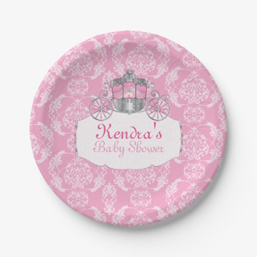 Pink Little Princess Baby Shower Paper Plates