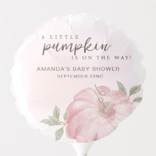 Pink Little Pumpkin Autumn Fall Baby Shower Balloon