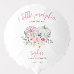 Pink Little Pumpkin Baby Shower Balloon