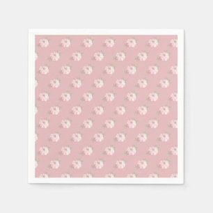 Pink Little Pumpkin Pattern Fall Baby Shower Napkins