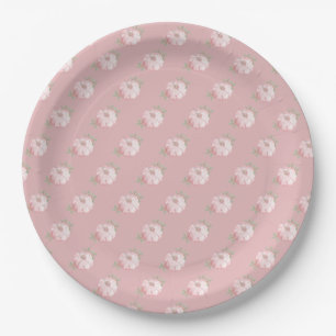 Pink Little Pumpkin Pattern Fall Paper Plates