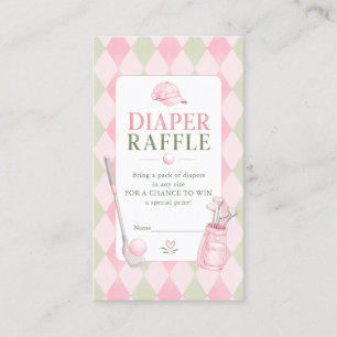 Pink Little Putter Diaper Raffle Card