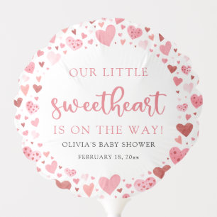 Pink Little Sweetheart Valentine's Day Baby Shower Balloon
