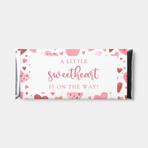 Pink Little Sweetheart Valentines Day Baby Shower Hershey Bar Favors