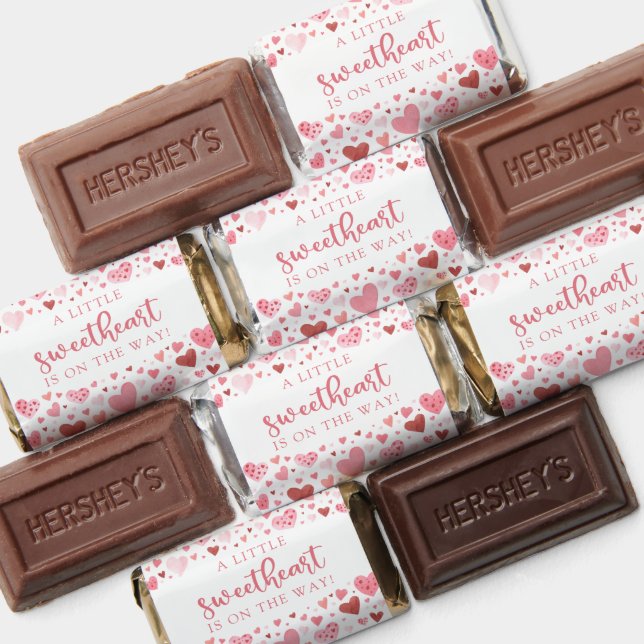 Pink Little Sweetheart Valentine's Day Baby Shower Hershey's Miniatures (Assorted)
