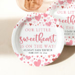 Pink Little Sweetheart Valentine's Day Baby Shower Paper Plates<br><div class="desc">Pink Little Sweetheart Valentine's Day Baby Shower Paper Plates These Pink Little Sweetheart Valentine's Day Baby Shower Napkins are here to add a lovely touch to your celebration! With their charming design, they bring an extra dash of sweetness to your baby shower decor. Perfect for those messy moments or as...</div>