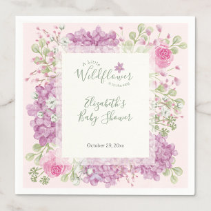 Pink Little Wildflower Baby Shower Napkins