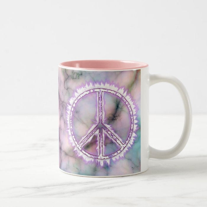 Pink Live Electric Energy Peace Sign Coffee Mug