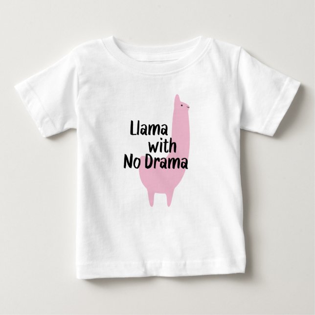 Pink Llama Baby T-Shirt (Front)