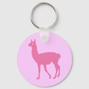 Pink Llama Keychain