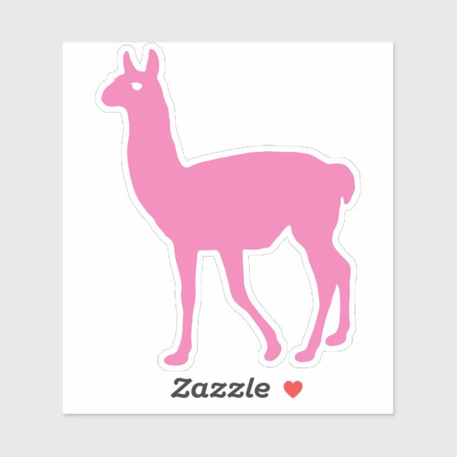 Pink Llama Sticker (Sheet)