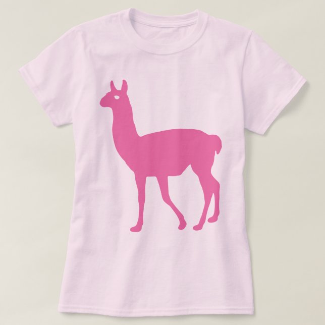 Pink Llama T-Shirt (Design Front)