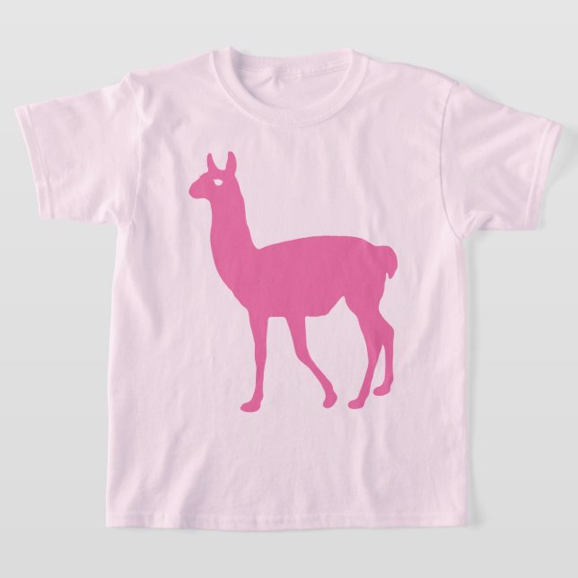 Pink Llama T-Shirt (Laydown)