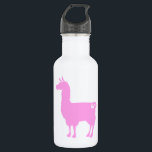 Pink Llama Water Bottle<br><div class="desc">Presenting Pink Llama
Let Loose Your Inner Llama</div>