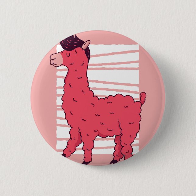Pink Lllama Button (Front)
