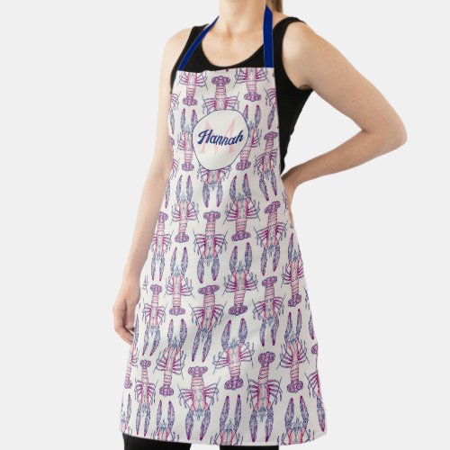 Pink Lobster Apron