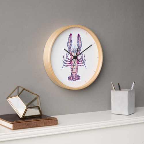 Pink Lobster Clock