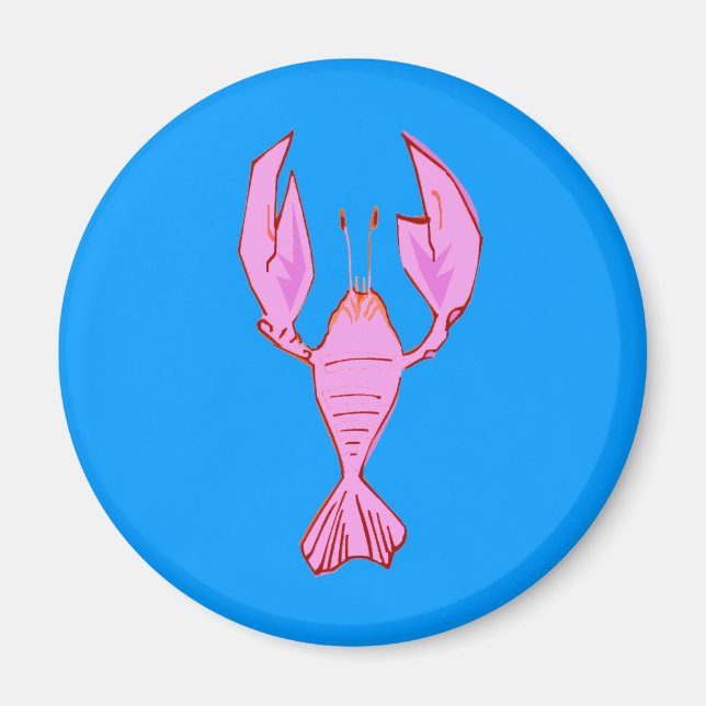 Pink Lobster Magnet (Front)