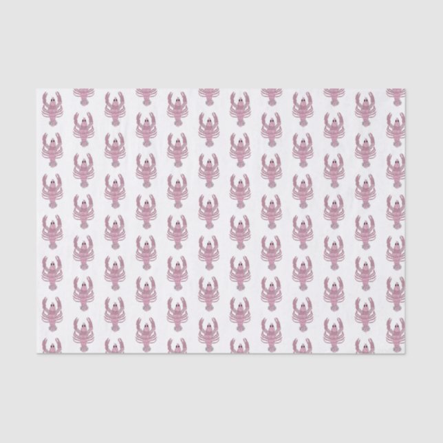 Pink Lobster Roses Rose  Wrapping Paper (Front)