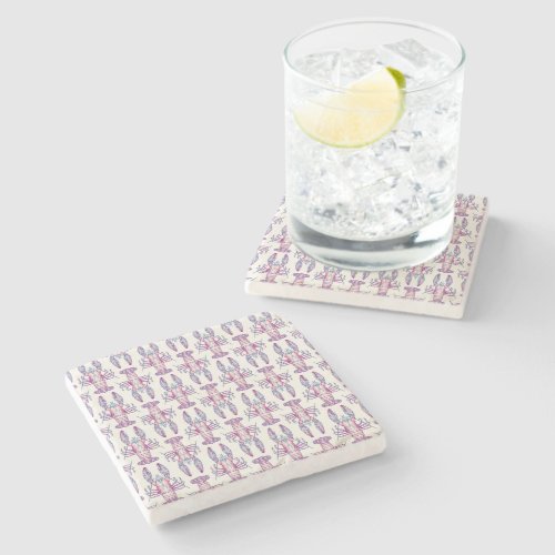 Pink Lobster Stone Coaster