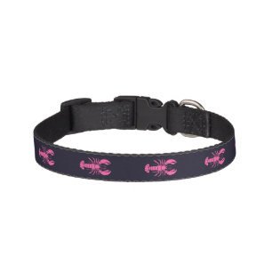 Pink Lobsters Pattern Pet Collar