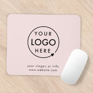 Pink Logo | Business Corporate Modern Minimalist Mouse Pad