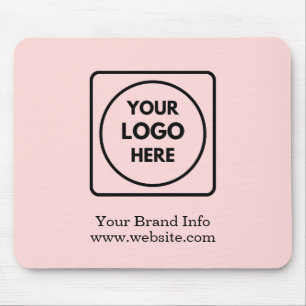 Pink Logo   Modern Minimalist Corporate Design Mouse Pad