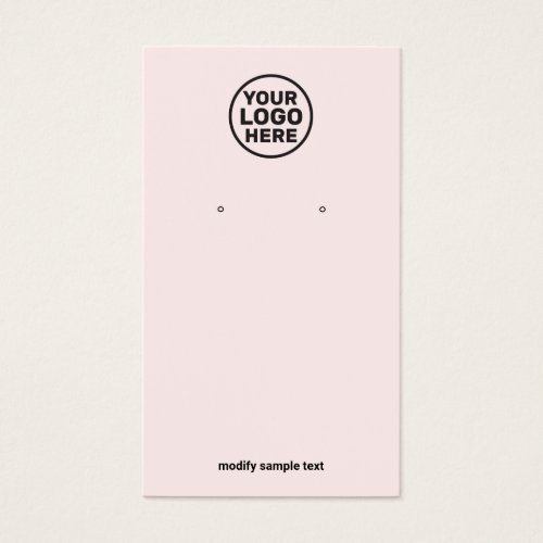 Pink Logo Simple Earring Display Card