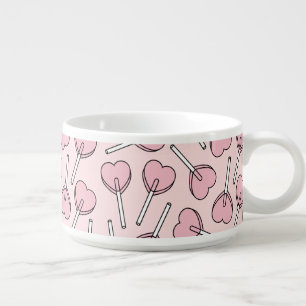 Pink Lollipops, Heart Lollipops, Lollipop Pattern Bowl