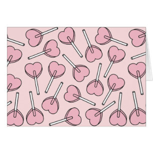 Pink Lollipops, Heart Lollipops, Lollipop Pattern Cards