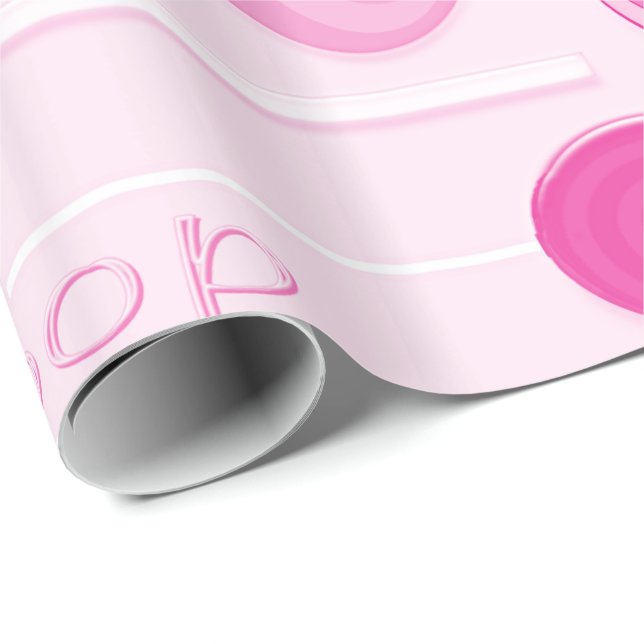 Pink Lollipops Wrapping Paper (Roll Corner)