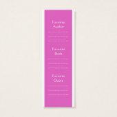 Pink Lollypop Bookmark (Back)