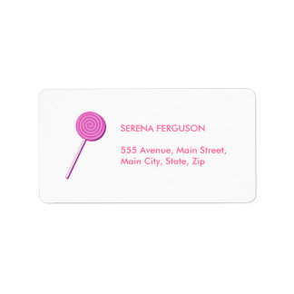 Pink Lollypop Label