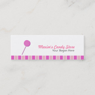 Pink Lollypop Mini Business Card