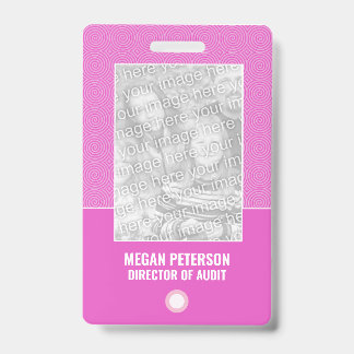 Pink Lollypop Pattern Badge