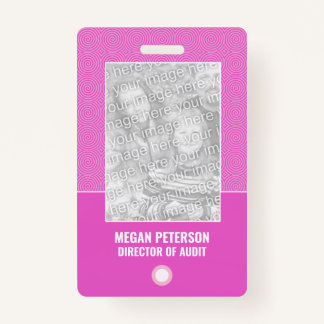 Pink Lollypop Pattern Badge