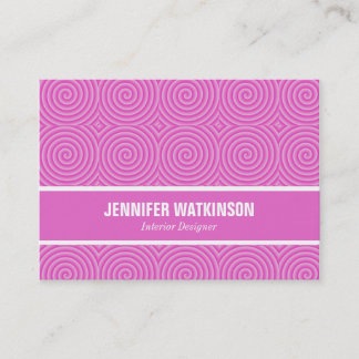Pink Lollypop Pattern Business Card