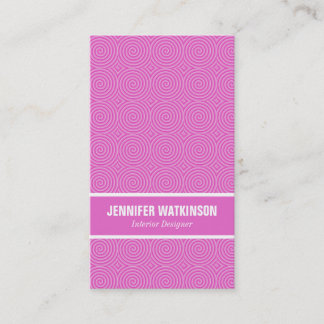 Pink Lollypop Pattern Business Card