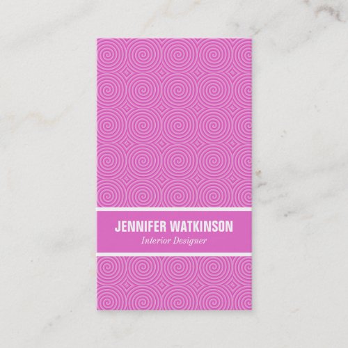 Pink Lollypop Pattern Business Card