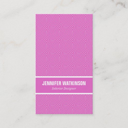 Customizable Pink Lollypop Pattern Business Card