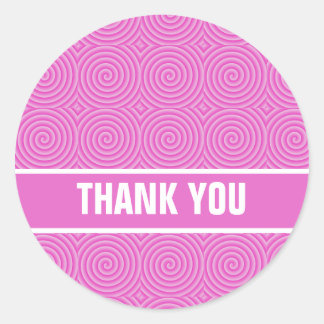 Pink Lollypop Pattern Classic Round Sticker