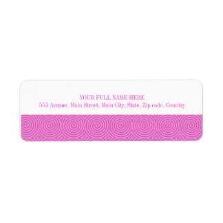 Pink Lollypop Pattern Label