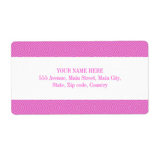 Pink Lollypop Pattern Label