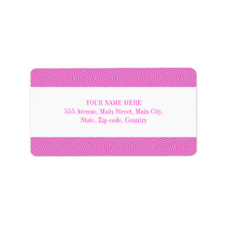 Pink Lollypop Pattern Label