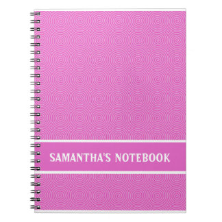 Pink Lollypop Pattern Notebook
