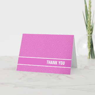 Pink Lollypop Pattern Thank You Card